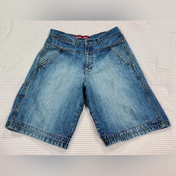 Brooklyn Xpress Blue Jean Shorts Relaxed Fit - Picture 1 of 13